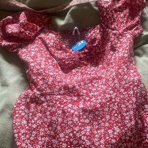 Red summer dress